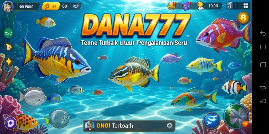 Tampilan screenshot DANA777 menunjukkan serunya gameplay Tembak Ikan.