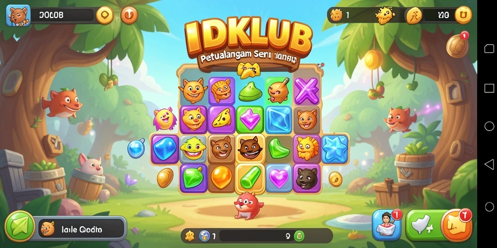 Tampilan gameplay IDKLUB yang menarik dan penuh warna.
