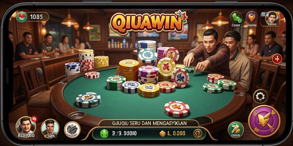 Tampilan gameplay QiuQiu yang menarik dan mengasyikkan di KATAWIN.