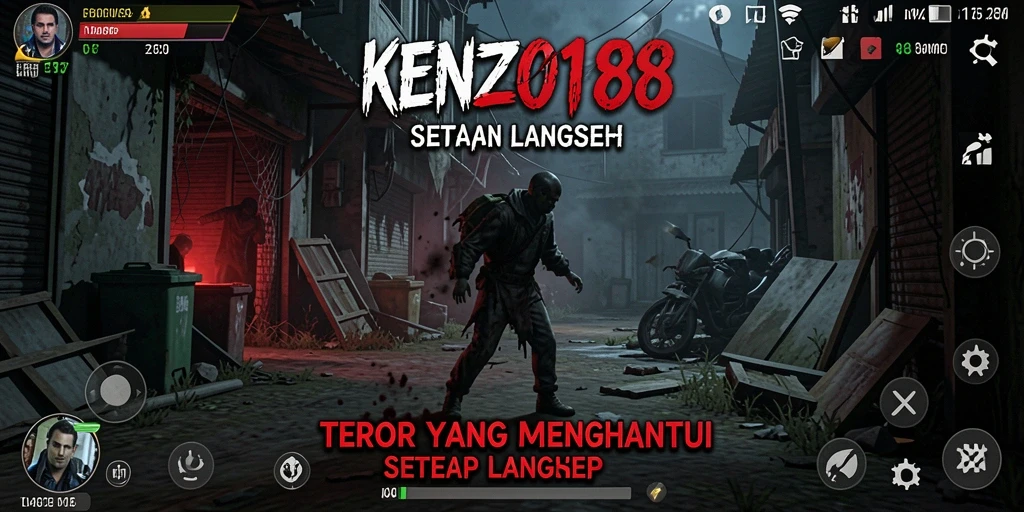 Tangkapan layar gameplay menakutkan dari KENZO188 dengan suasana Horror yang mendalam.