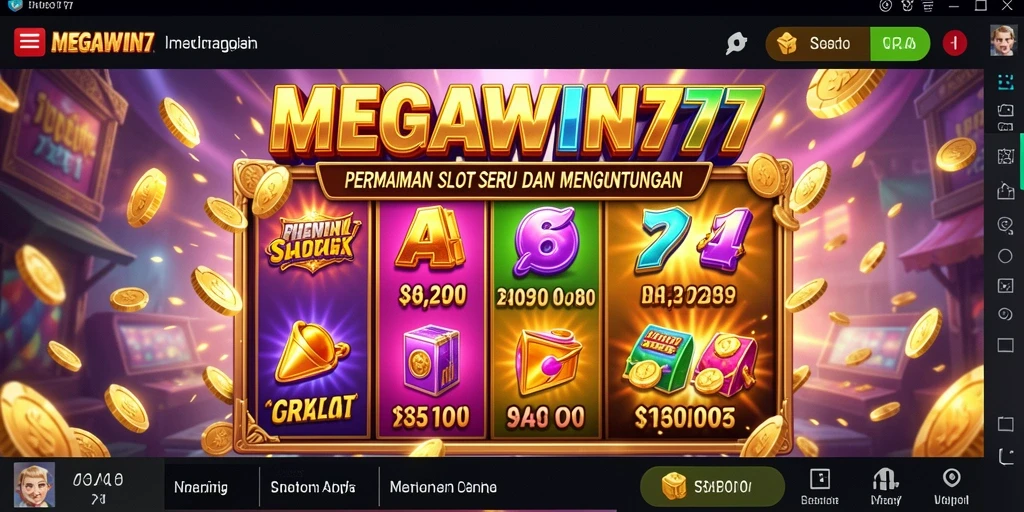 Gameplay menarik MEGAWIN777 dengan tampilan slot yang menawan.