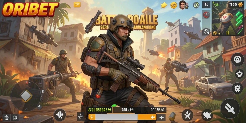 Gameplay seru ORIBET dalam pertarungan Battle Royale.