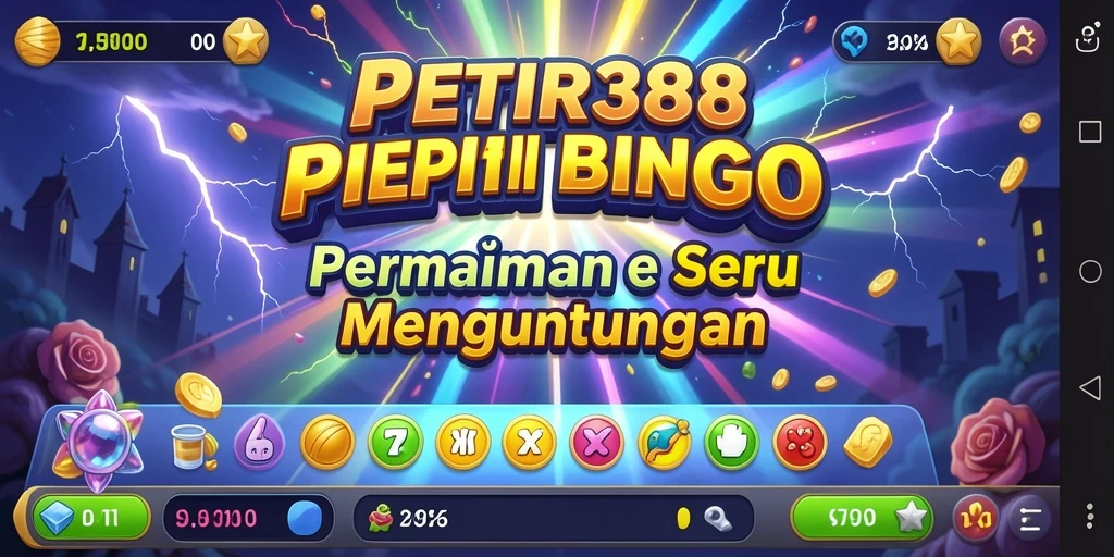 Screenshot utama PETIR388 yang menampilkan keseruan bermain Bingo.