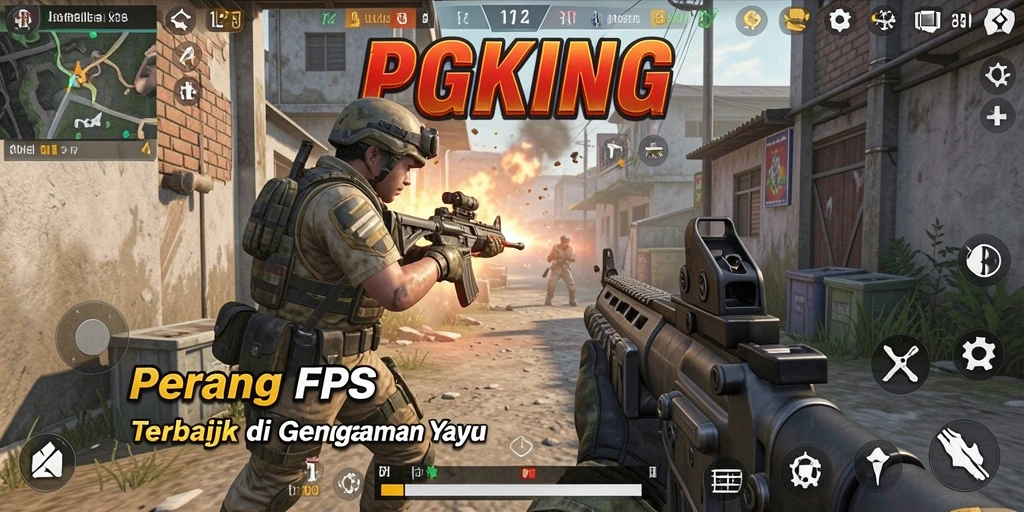 Tangkapan layar PGKING menampilkan aksi mendebarkan dari permainan FPS.