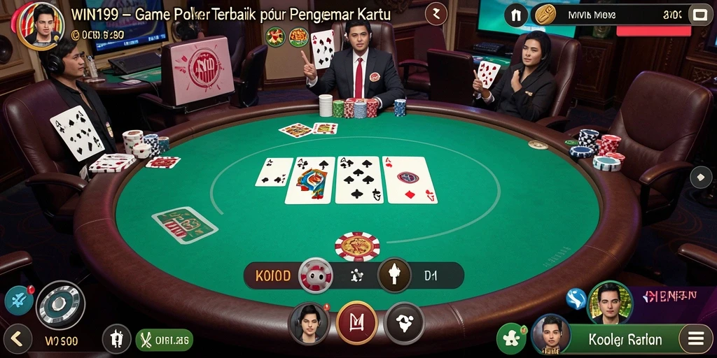 Screenshot gameplay WIN199 menampilkan aksi seru permainan Poker.