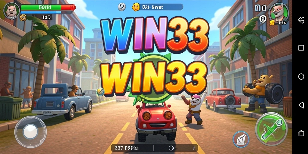 Tampilan gameplay seru dalam WIN33 menampilkan tantangan arcade.