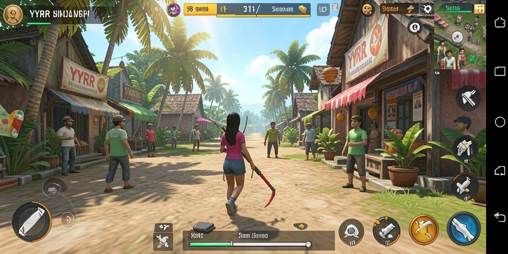 Gameplay seru dalam simulasi kehidupan YYRR yang interaktif.